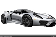 Porsche 918 Design Drawing