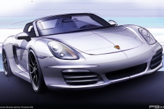 Porsche Boxster Design Drawing (981)