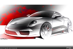 Porsche Design Drawing (991 Coupe)